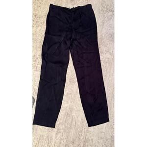 NWT $325 Vince Women's Stucco Satin Navy Casual Drawstring Pants Size Small